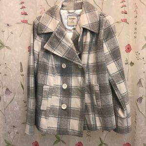 Plaid peacoat